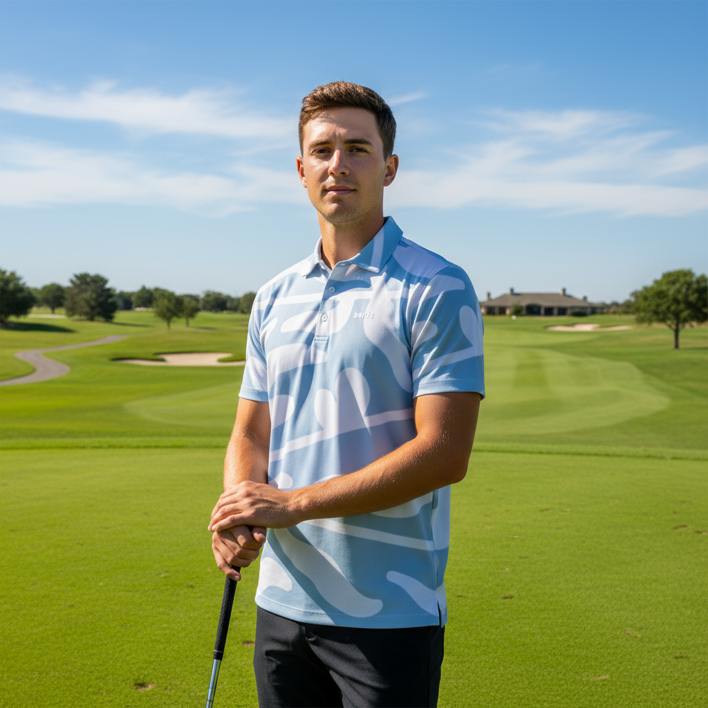 a more realistic image wearing the polo attached