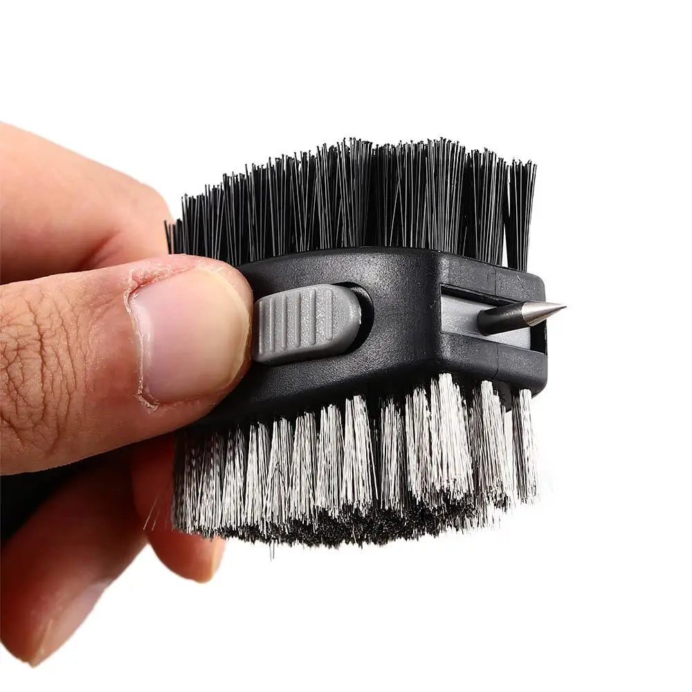 Double Sided Brush with Groove Sharpening Tool