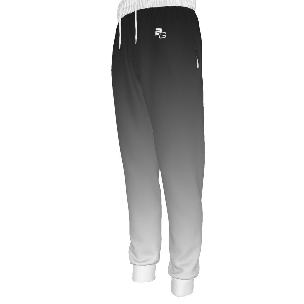 Black - White Performance Joggers - Aeris Golf