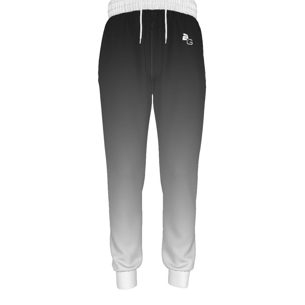 Black - White Performance Joggers - Aeris Golf