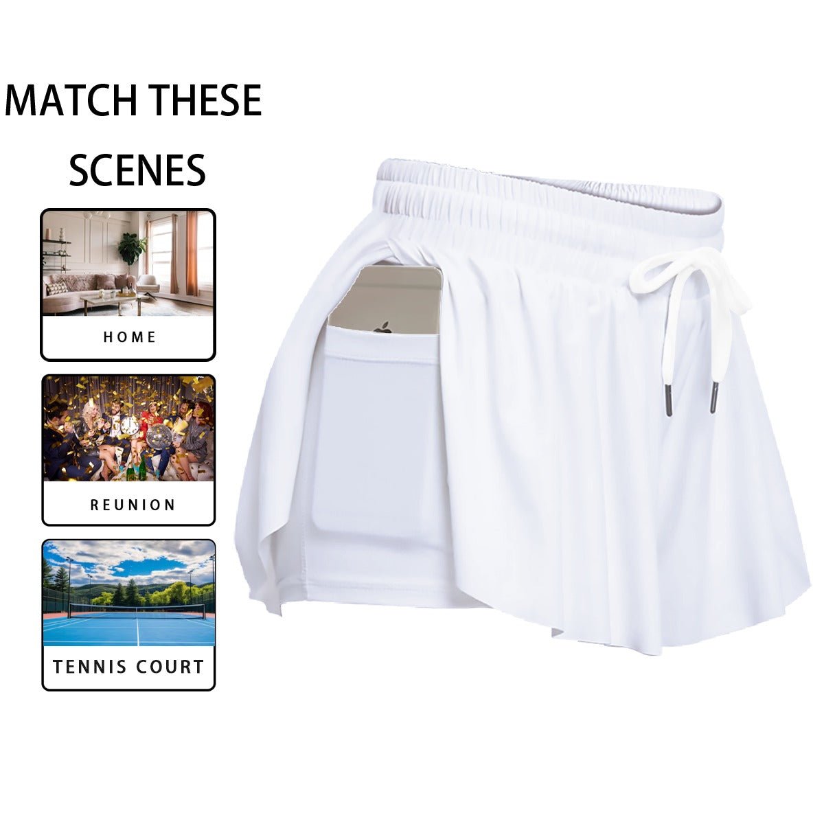 Women's Sport Skorts With Pocket - Aeris Golf