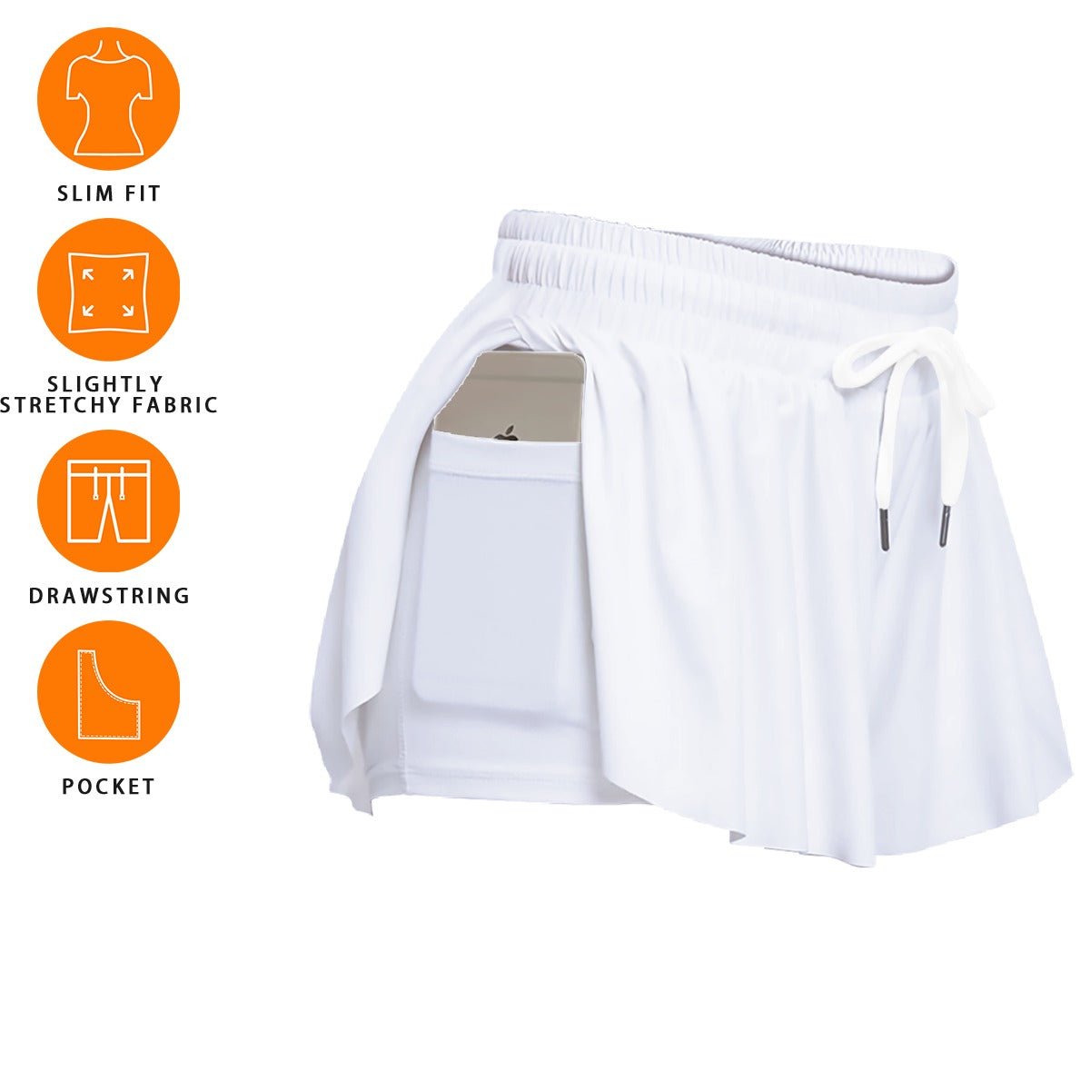 Women's Sport Skorts With Pocket - Aeris Golf